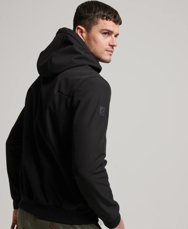 Superdry Hommes veste de randonnée côtelée code tech D64Z942 vêtements noir