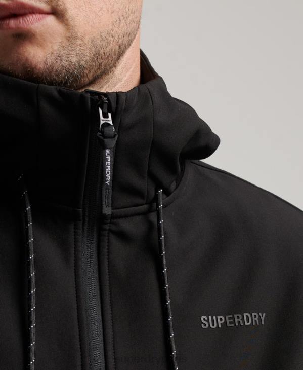 Superdry Hommes veste de randonnée côtelée code tech D64Z942 vêtements noir