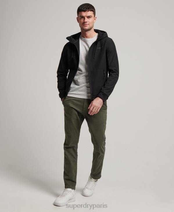 Superdry Hommes veste de randonnée côtelée code tech D64Z942 vêtements noir