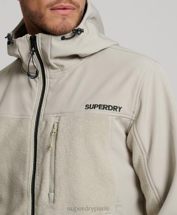 Superdry Hommes veste de randonnée hybride D64Z939 vêtements gris