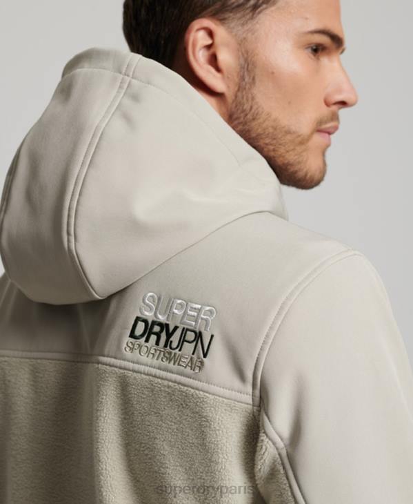 Superdry Hommes veste de randonnée hybride D64Z939 vêtements gris