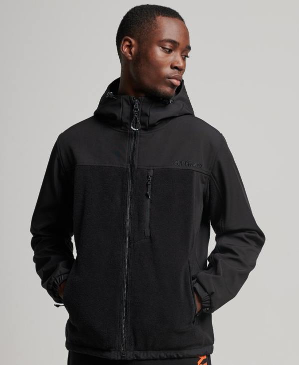 Superdry Hommes veste de randonnée hybride D64Z943 vêtements noir