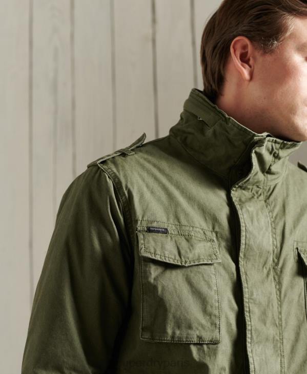 Superdry Hommes veste de recrue classique D64Z1164 vêtements kaki