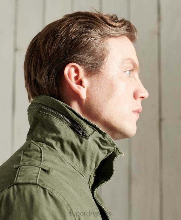 Superdry Hommes veste de recrue classique D64Z1164 vêtements kaki