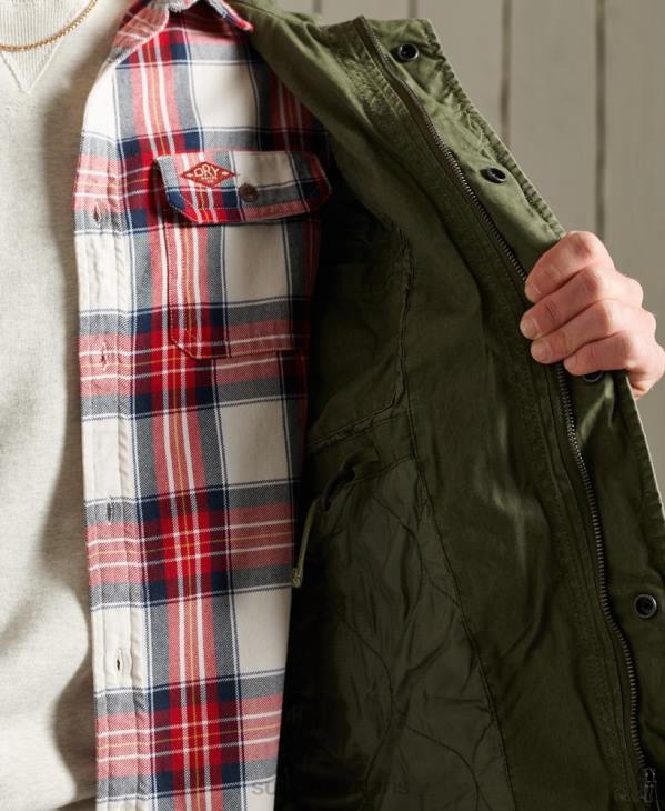Superdry Hommes veste de recrue classique D64Z1164 vêtements kaki
