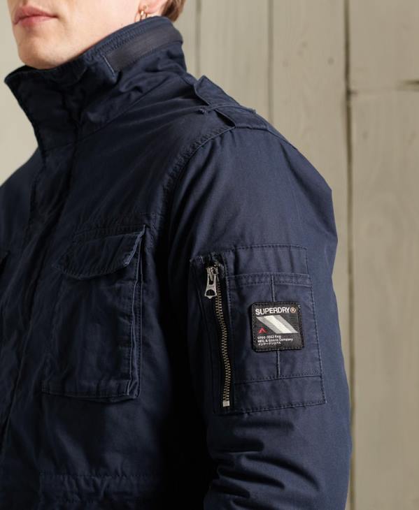 Superdry Hommes veste de recrue classique D64Z4603 vêtements marine