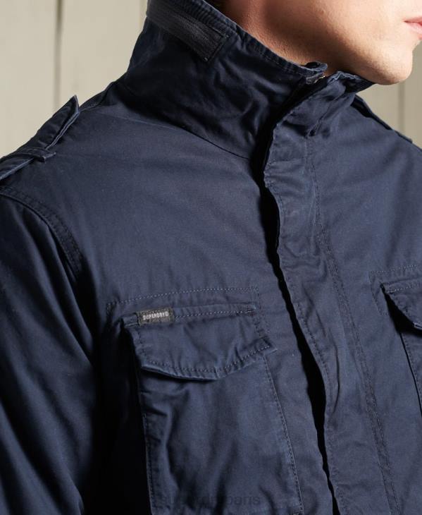 Superdry Hommes veste de recrue classique D64Z4603 vêtements marine
