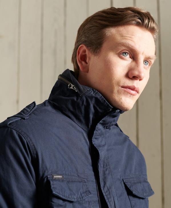 Superdry Hommes veste de recrue classique D64Z4603 vêtements marine