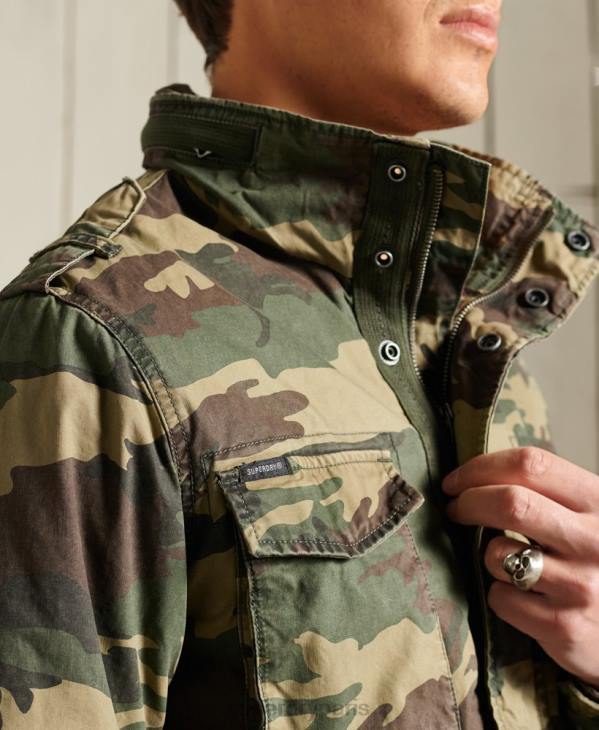 Superdry Hommes veste de recrue classique D64Z4619 vêtements kaki