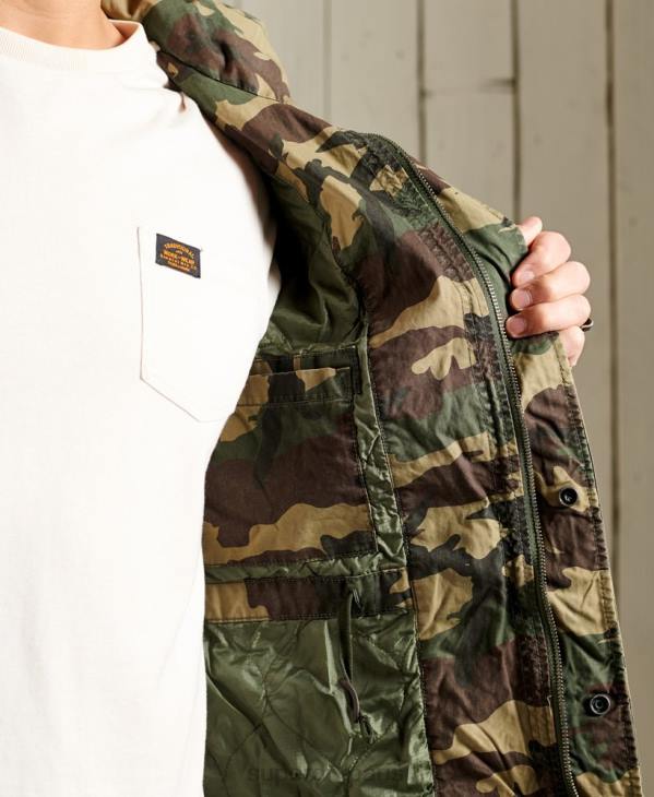 Superdry Hommes veste de recrue classique D64Z4619 vêtements kaki