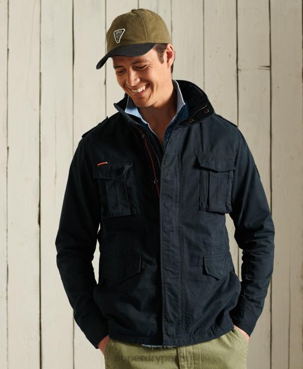 Superdry Hommes veste de recrue classique D64Z4686 vêtements marine