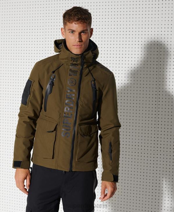 Superdry Hommes veste de secours en montagne ultime D64Z1401 vêtements vert