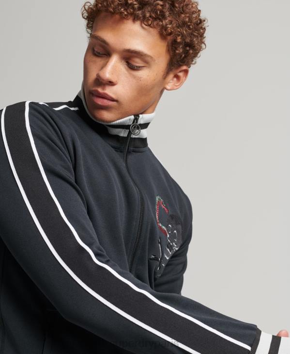 Superdry Hommes veste de survêtement en tricot suika D64Z780 vêtements gris foncé