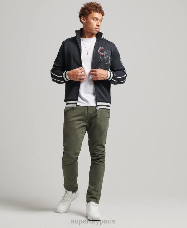 Superdry Hommes veste de survêtement en tricot suika D64Z780 vêtements gris foncé