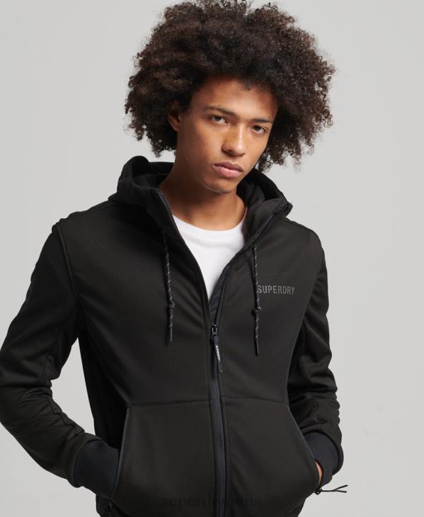 Superdry Hommes veste de survêtement technique soft shell D64Z1112 vêtements noir