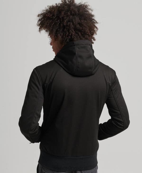 Superdry Hommes veste de survêtement technique soft shell D64Z1112 vêtements noir