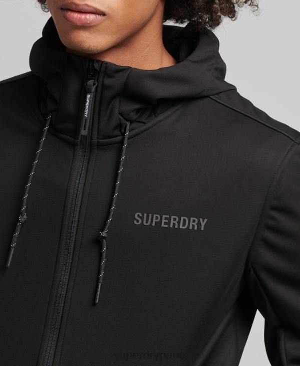 Superdry Hommes veste de survêtement technique soft shell D64Z1112 vêtements noir
