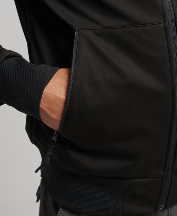 Superdry Hommes veste de survêtement technique soft shell D64Z1112 vêtements noir