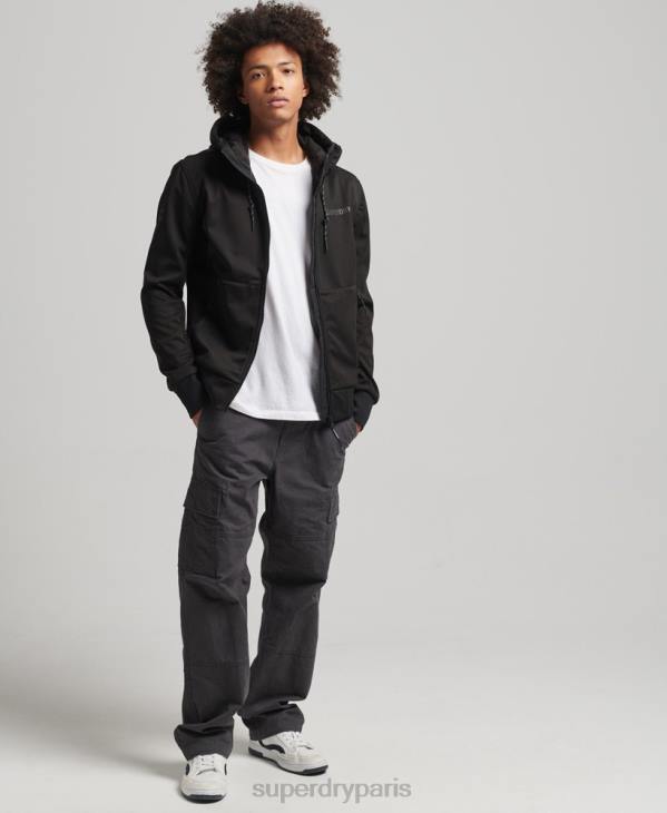 Superdry Hommes veste de survêtement technique soft shell D64Z1112 vêtements noir