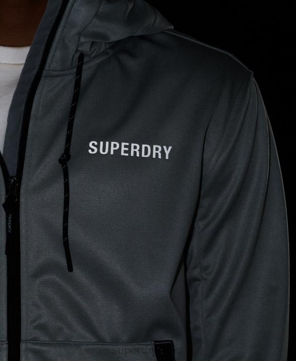 Superdry Hommes veste de survêtement technique soft shell D64Z1141 vêtements gris