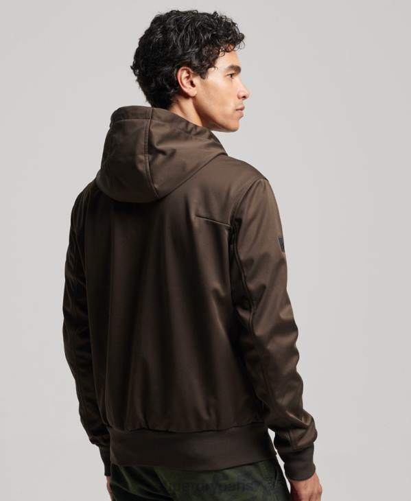 Superdry Hommes veste de survêtement technique soft shell D64Z4600 vêtements brun