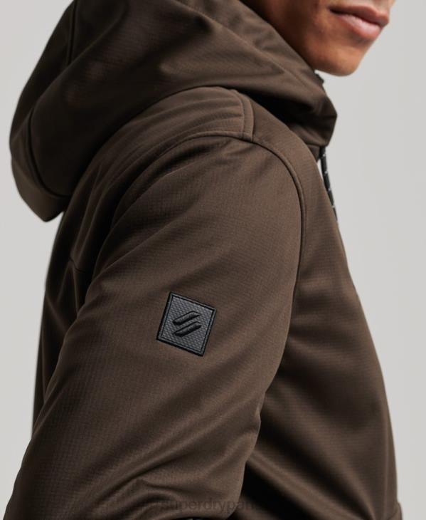 Superdry Hommes veste de survêtement technique soft shell D64Z4600 vêtements brun