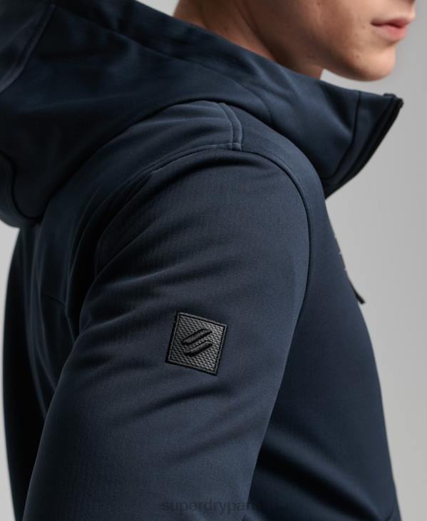 Superdry Hommes veste de survêtement technique soft shell D64Z4705 vêtements marine