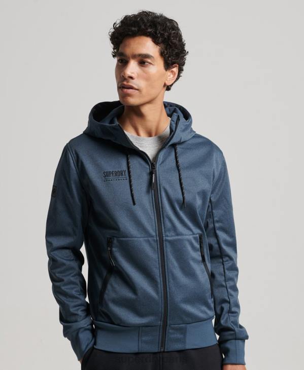 Superdry Hommes veste de survêtement technique soft shell D64Z4777 vêtements marine