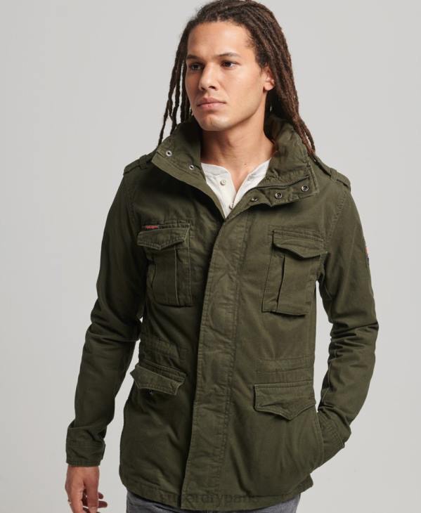 Superdry Hommes veste de terrain pour gros temps Rookie D64Z1137 vêtements vert