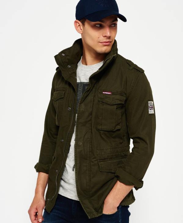 Superdry Hommes veste de terrain pour gros temps Rookie D64Z1204 vêtements vert