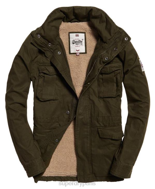 Superdry Hommes veste de terrain pour gros temps Rookie D64Z1204 vêtements vert