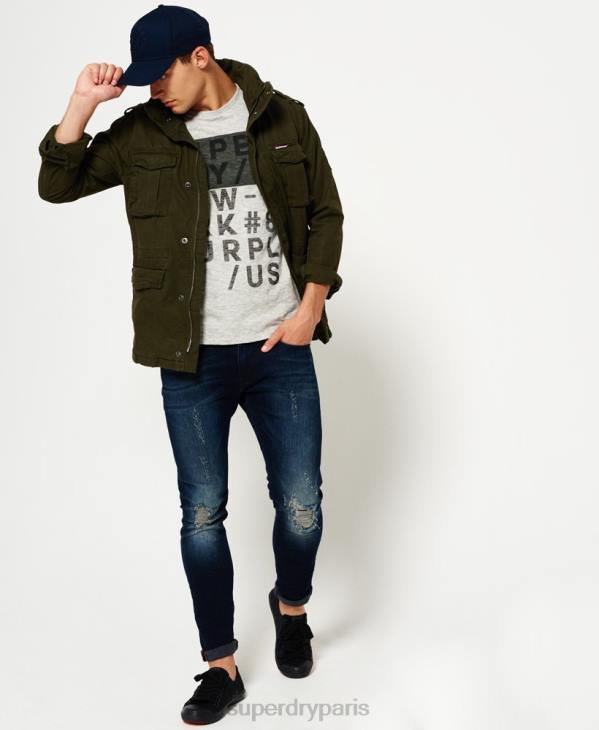 Superdry Hommes veste de terrain pour gros temps Rookie D64Z1204 vêtements vert