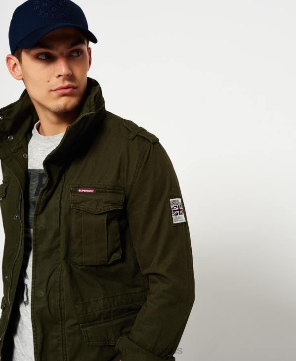 Superdry Hommes veste de terrain pour gros temps Rookie D64Z1204 vêtements vert