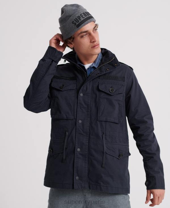 Superdry Hommes veste de terrain recrue D64Z4719 vêtements marine