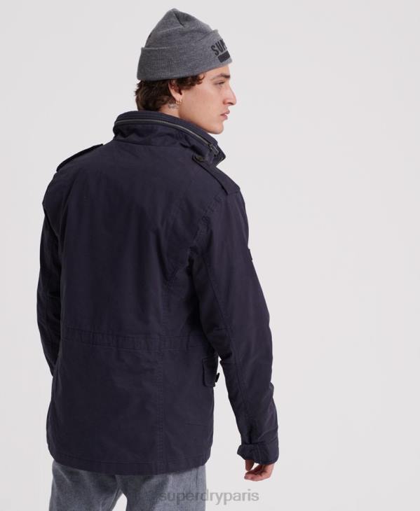 Superdry Hommes veste de terrain recrue D64Z4719 vêtements marine