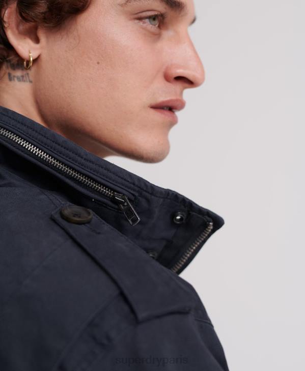 Superdry Hommes veste de terrain recrue D64Z4719 vêtements marine