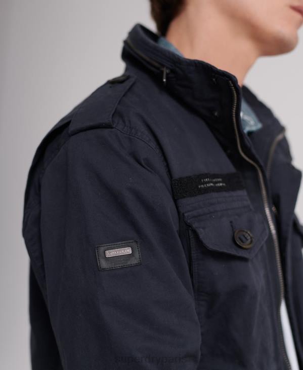 Superdry Hommes veste de terrain recrue D64Z4719 vêtements marine