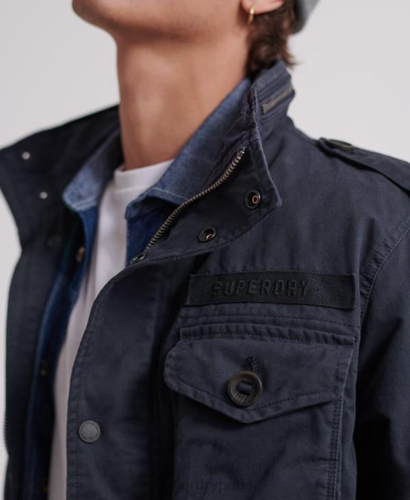 Superdry Hommes veste de terrain recrue D64Z4719 vêtements marine