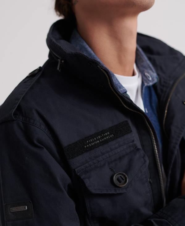 Superdry Hommes veste de terrain recrue D64Z4719 vêtements marine