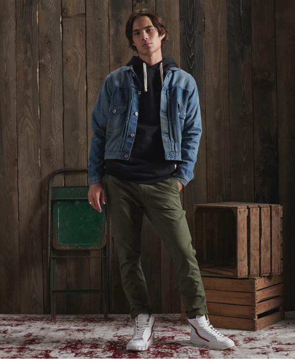 Superdry Hommes veste de travail japonaise sèche en édition limitée D64Z4733 vêtements bleu