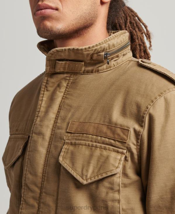 Superdry Hommes veste doublée militaire m65 field borg D64Z4470 vêtements bronzer