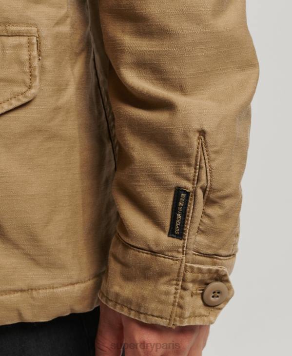 Superdry Hommes veste doublée militaire m65 field borg D64Z4470 vêtements bronzer