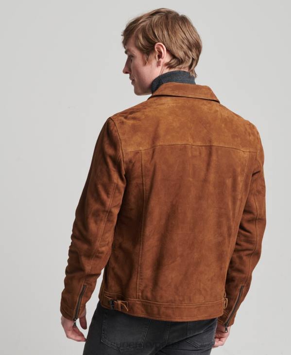 Superdry Hommes veste en daim studios coach D64Z1147 vêtements bronzer