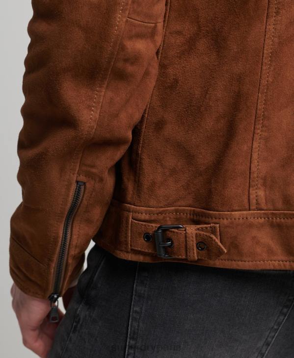 Superdry Hommes veste en daim studios coach D64Z1147 vêtements bronzer