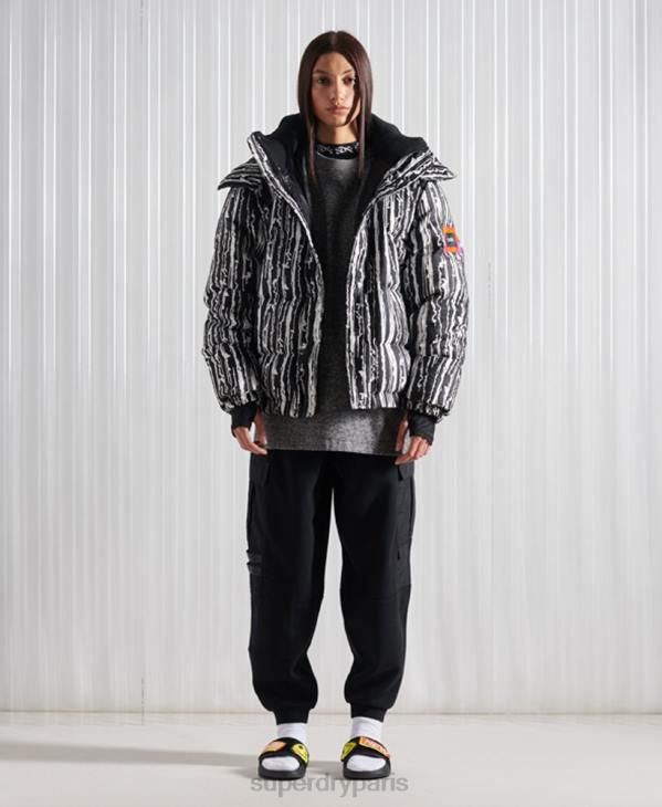 Superdry Hommes veste en jacquard de duvet sdx édition limitée D64Z4762 vêtements noir