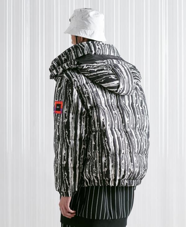 Superdry Hommes veste en jacquard de duvet sdx édition limitée D64Z4762 vêtements noir