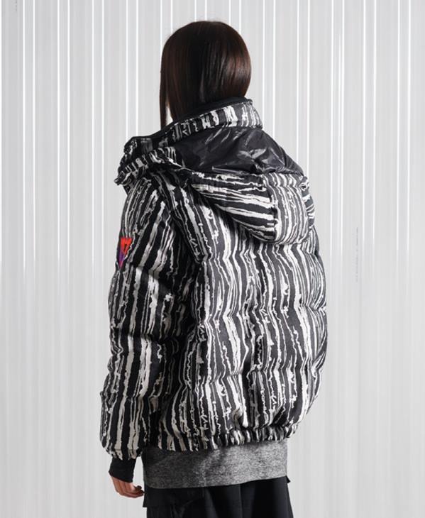 Superdry Hommes veste en jacquard de duvet sdx édition limitée D64Z4762 vêtements noir