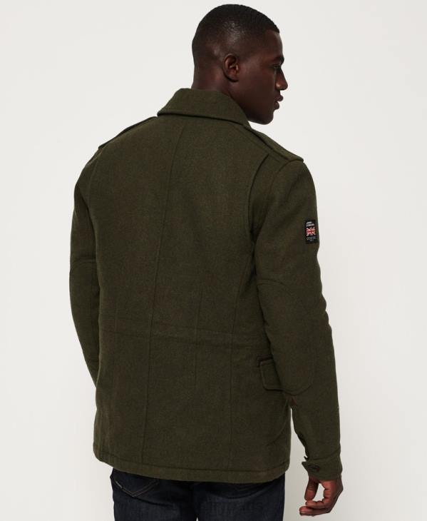 Superdry Hommes veste en laine à quatre poches tito D64Z1203 vêtements vert