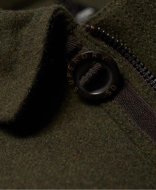 Superdry Hommes veste en laine à quatre poches tito D64Z1203 vêtements vert