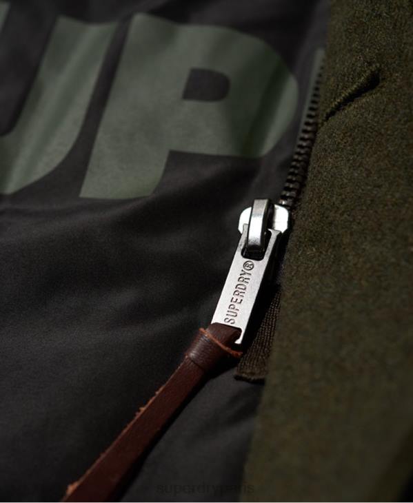 Superdry Hommes veste en laine à quatre poches tito D64Z1203 vêtements vert